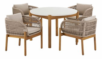 Zahradní set Taleria 6 (hnědá + béžová)