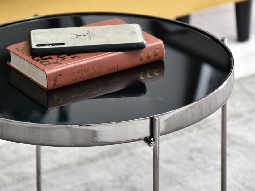 Konferenční stolek Ibbia S (černá + chromová)