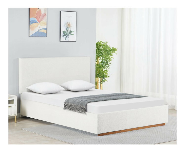 Postel s roštem a úložným prostorem 160x200 Nuvoa (bílá)