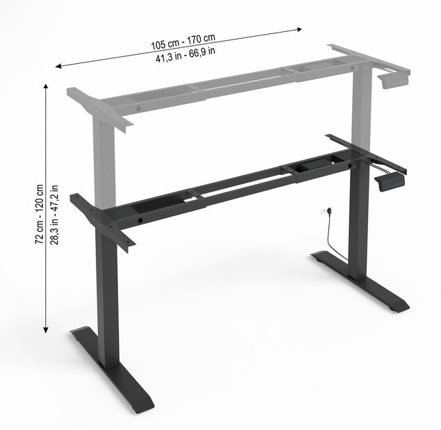Konstrukce pod PC stolek RXD2-1-2SN_C Motiva (černá)