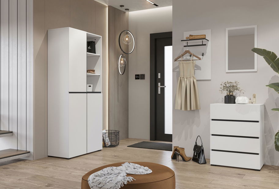 Věšákový panel Crossroad H W03 (bílá + černá)