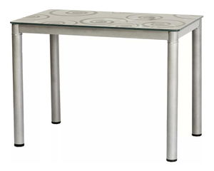 Jídelní stůl 100 cm Damion (šedá + šedá) (pro 4 osoby)