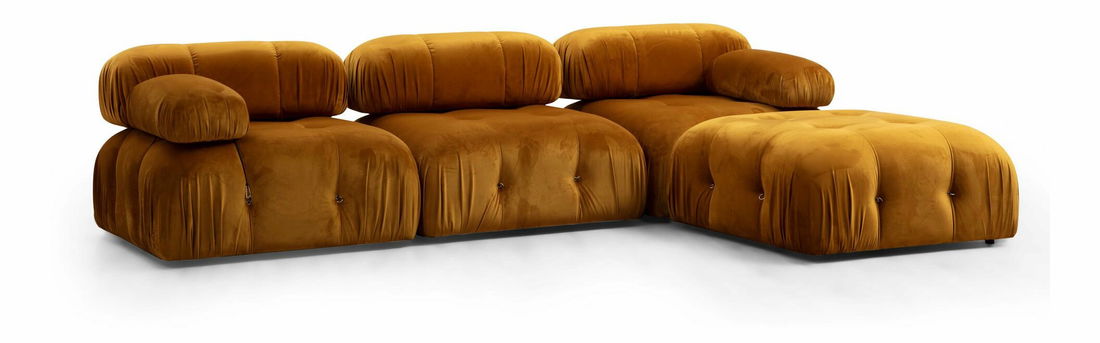 Rohová pohovka Bubel (hořčičná)