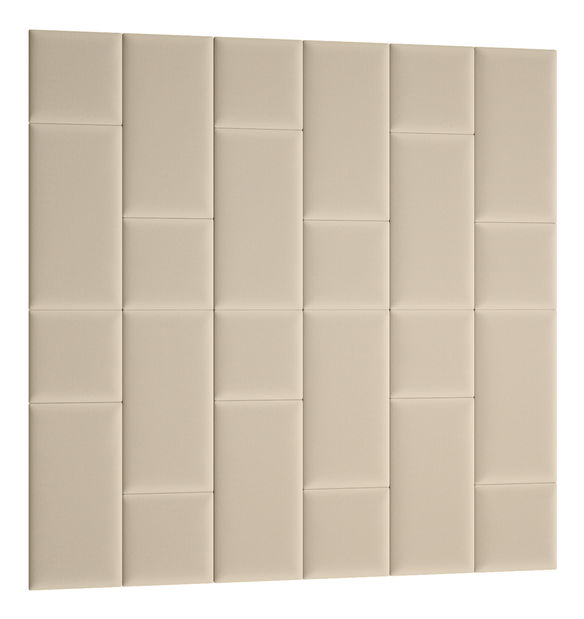 Set 24 čalouněných panelů Quadra 180x180 cm (béžová)