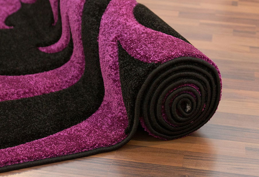 Kusový koberec Lambada Handcarving 451 Black-Violet