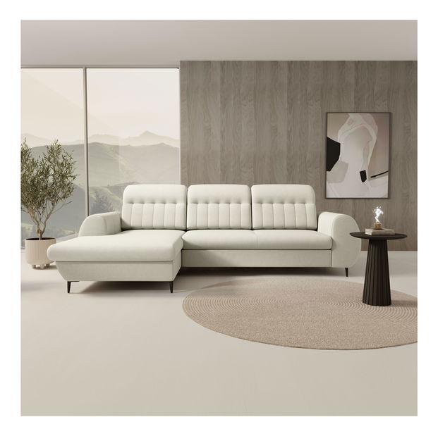 Rohová sedací souprava Baionic (bílá) (L)