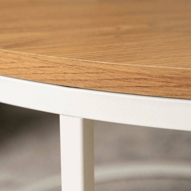 Konferenční stolek Aparentar Max (dub + bílá)