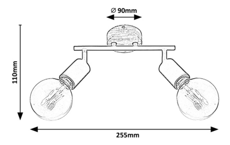 Bodové svítidlo Chapman B 3977 (přírodní + černá matná)