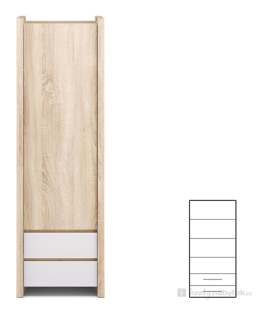 Policová skříň BRW Venom Mix REG1D2S