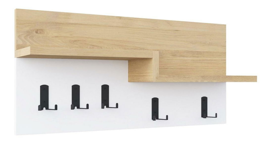 Věšák Makiso 2 (dub + bílá)