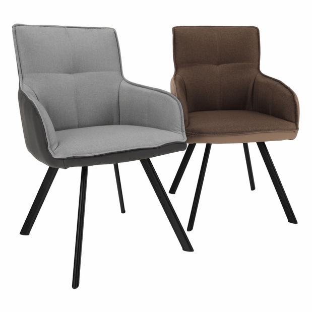 Křeslo Talisman (šedá + tmavě šedá + černá)