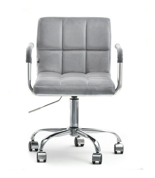 Židle Elita (šedá + chromová)