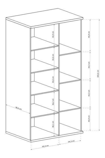 Vitrína Claudi 02 (dub artisan)