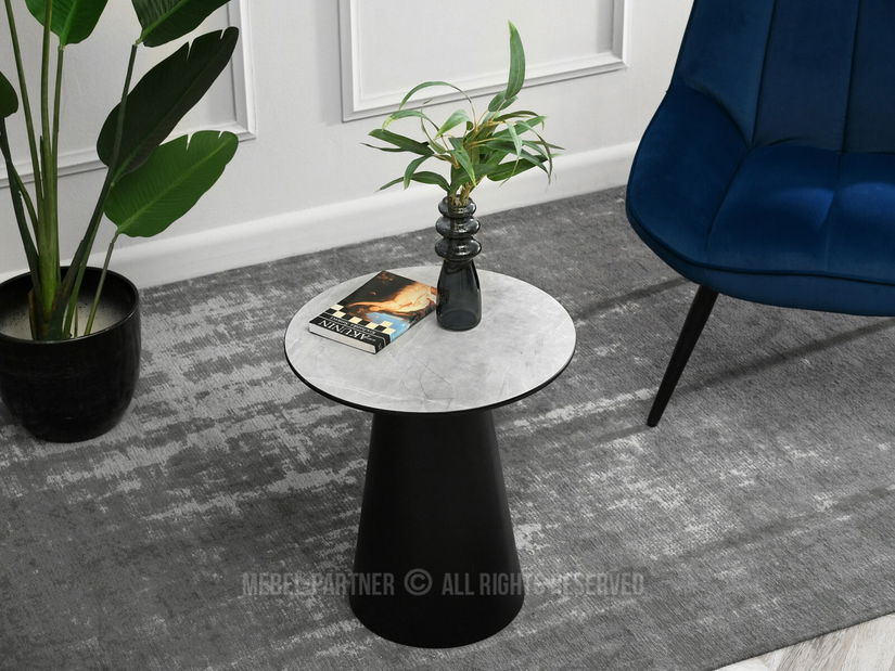 Konferenční stolek Otava 45 (mramorově šedá + černá)