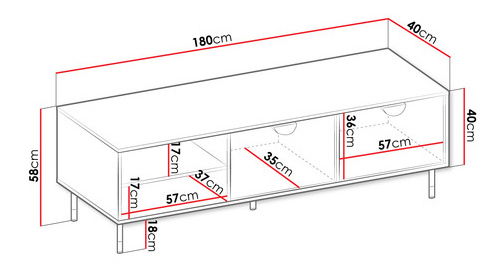 TV skříňka/stolek Tildo 2K (černá) *výprodej