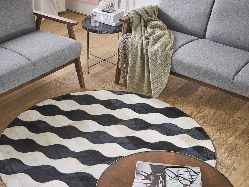 Koberec 140 cm KELYA (černá)