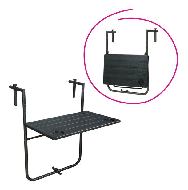 Balkonový stolek Unisource (černá)