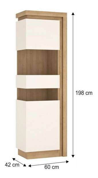 Vitrína Leonan 03 (s osvětlením) (L)