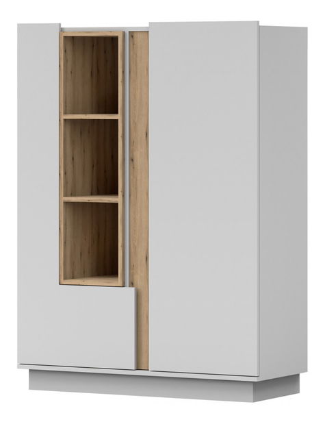 Skříňka Gabrielle 07 (dub artisan + bílá)