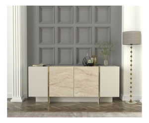 Skříňka Veya 4 (travertin + písková)