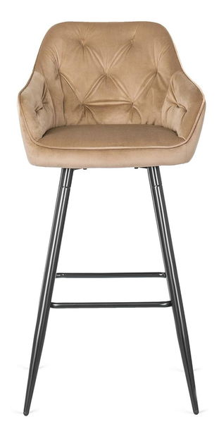 Barová židle Solicitamos (béžová + černá)