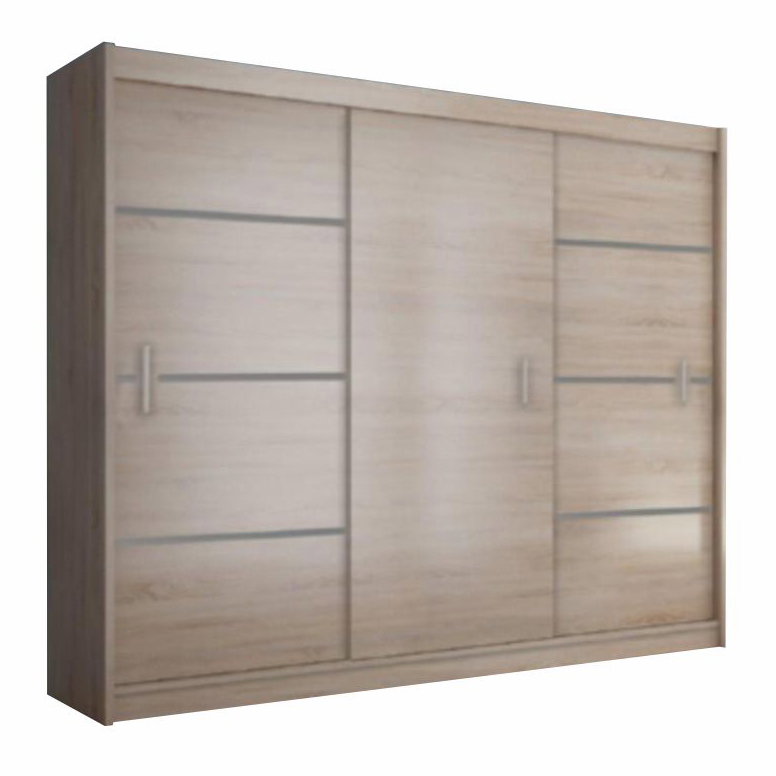 Šatní skříň Magnet 250 (dub sonoma + šedá)