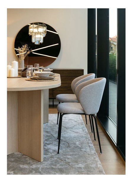 Jídelní židle Medial (šedá + černá)