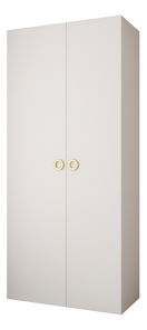 Šatní skříň 110 cm Carmela 40-1 (bílá + zlatá)