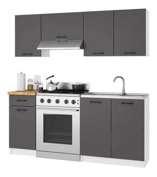 Horní kuchyňská skříňka Organo W1 80 (bílá + grafit)