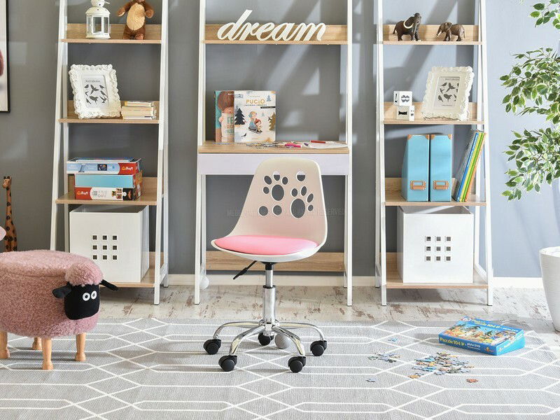 Dětská židle Footy (růžová + chromová)