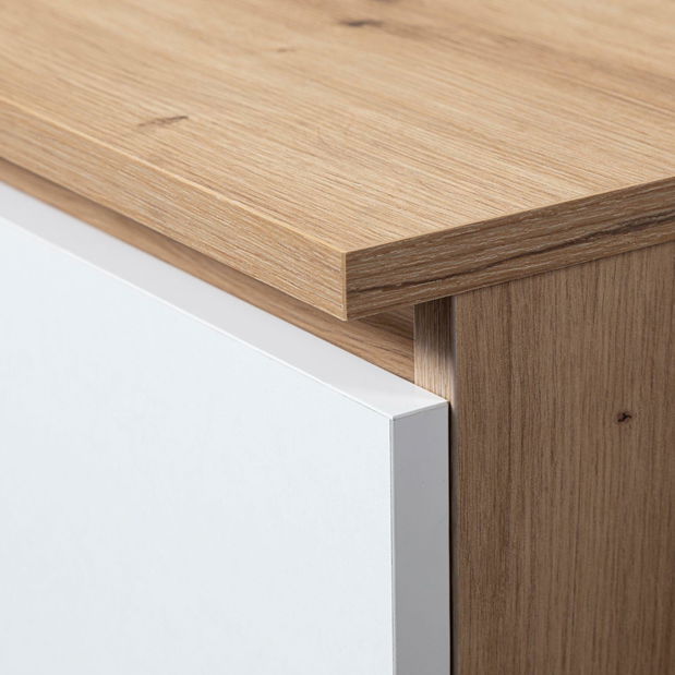 Komoda Kalista VI (dub artisan + bílá)