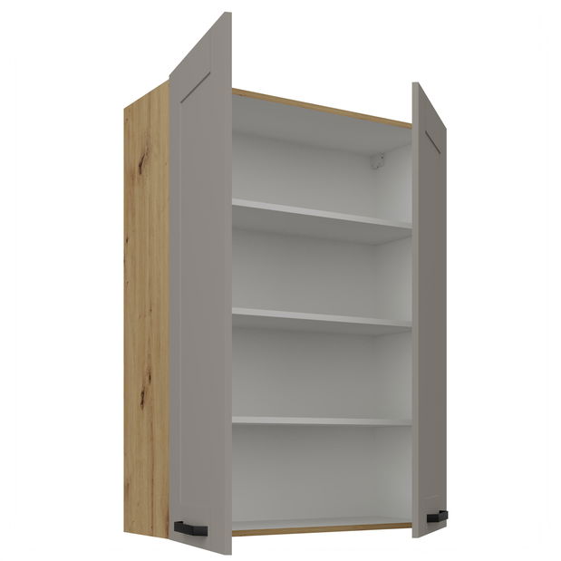 Horní kuchyňská skříňka Lucid 80 G-108 2F (korpus: dub artisan + front: mdf claygrey)