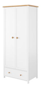 Šatní skříň Kokos KS-1 (bílá + dub nash)