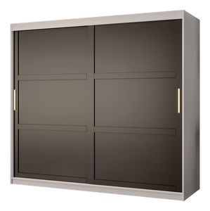 Šatní skříň Riven 1 200 (bílá matná + černá matná)