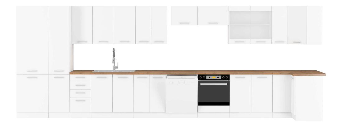 Rohová dolní kuchyňská skříňka Edris 89 x 89 DN 1F BB (bilá) *výprodej