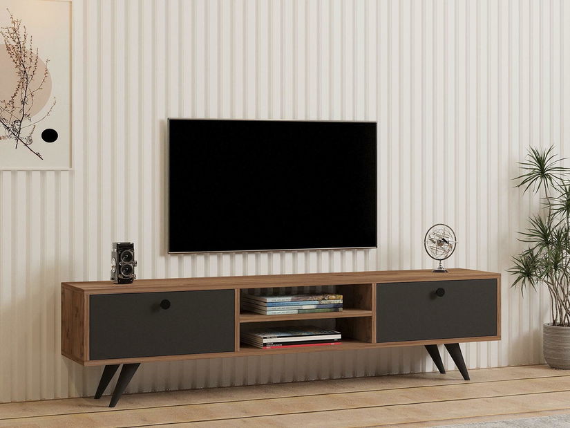 TV stolek/skříňka Tebuvi (borovice atlantická + antracit) *výprodej