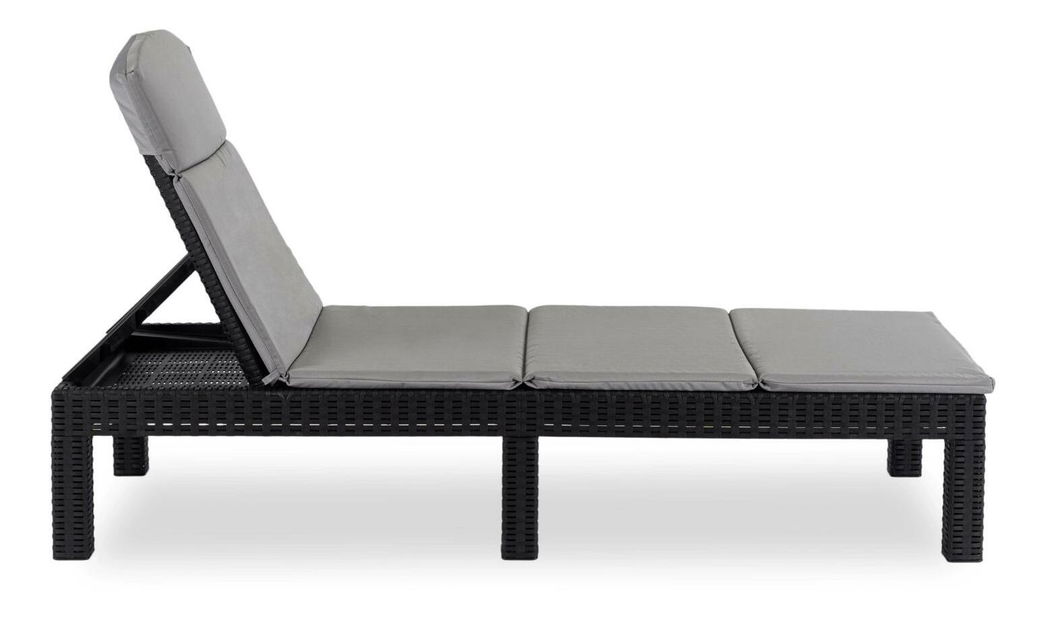 Zahradní lehátko Logro (černá)