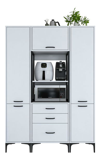 Policová skříň Jenaretta 145 (bílá)