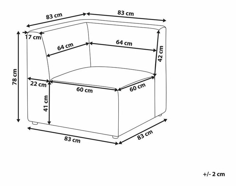 Křeslo Lemia (krémová)