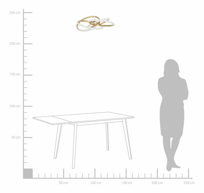 Závěsná lampa Antalya (zlatá)