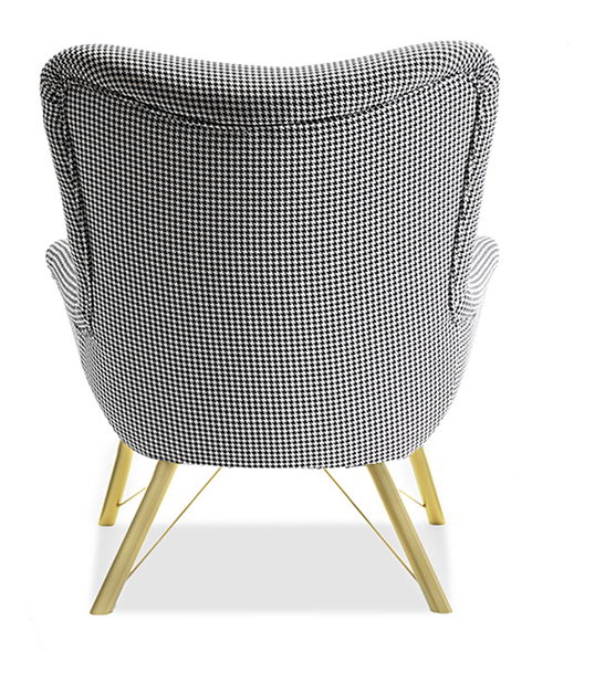 Relaxační křeslo Dawntawn (bílá + zlatá)