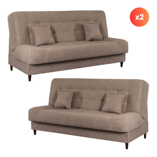 Set 2 kusů pohovek Nopal (béžová)