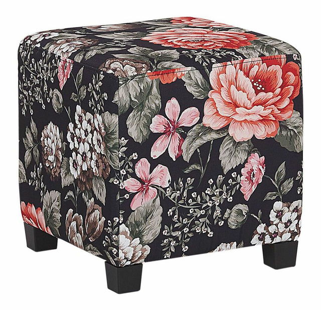 Křeslo ušák SANES (vzor květiny) (s taburetem)