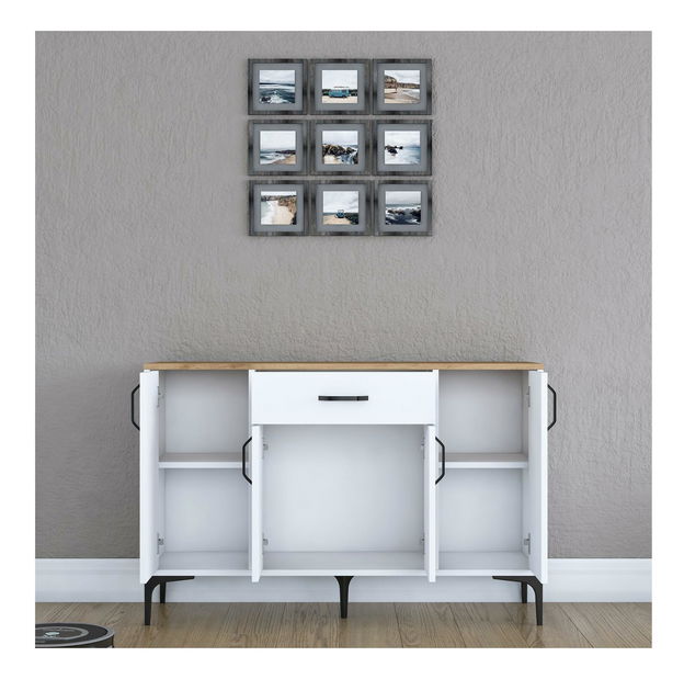 Komoda Jenaretta 136A (bílá + ořech)