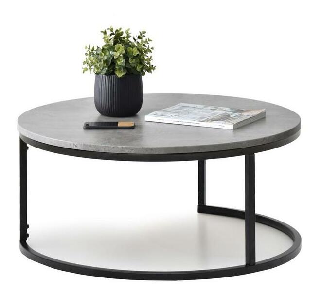 Konferenční stolek Kolja Stolek Xl (beton + černá)