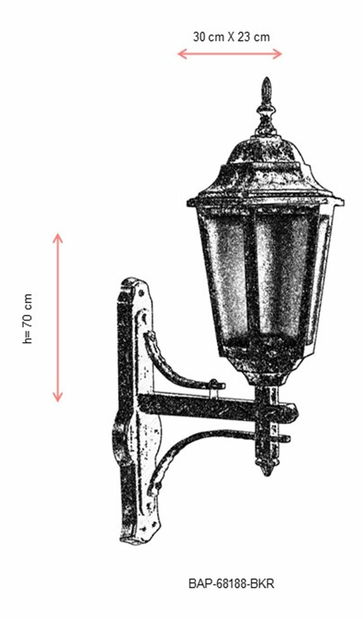 Venkovní nástěnné svítidlo Bernadette (hnědá)