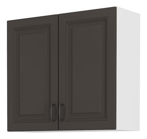 Horní kuchyňská skříňka Sheila 80 G 72 2F (bílá + grafit)