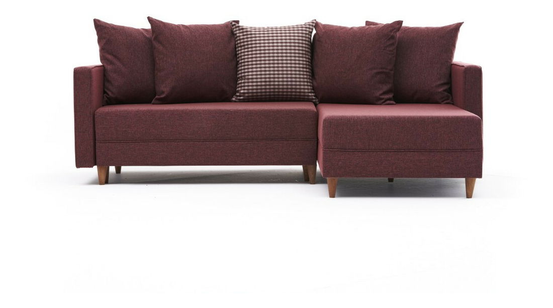 Rohová sedací souprava Adam (P) (Červená)