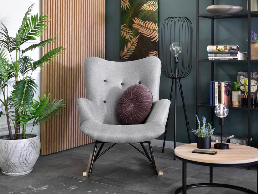 Relaxační křeslo Laurentino (šedá + černá)