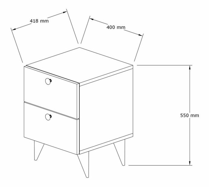 Noční stolek Kady (ořech)